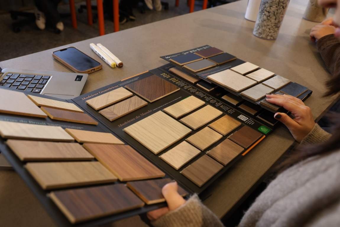 Materiais e amostras de projeto no Lab86